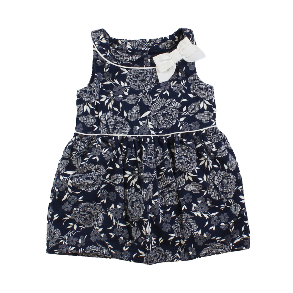 Janie and Jack Girls Blue | White | Floral Dress size: 18-24 Months